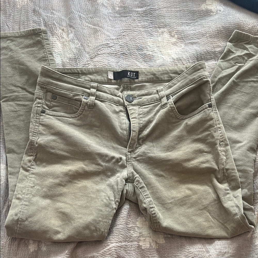 Kut from the Kloth Sage Green Corduroy Pants